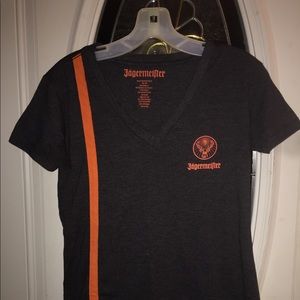 *Yagermeister Heathered Gray Size S/M V-neck